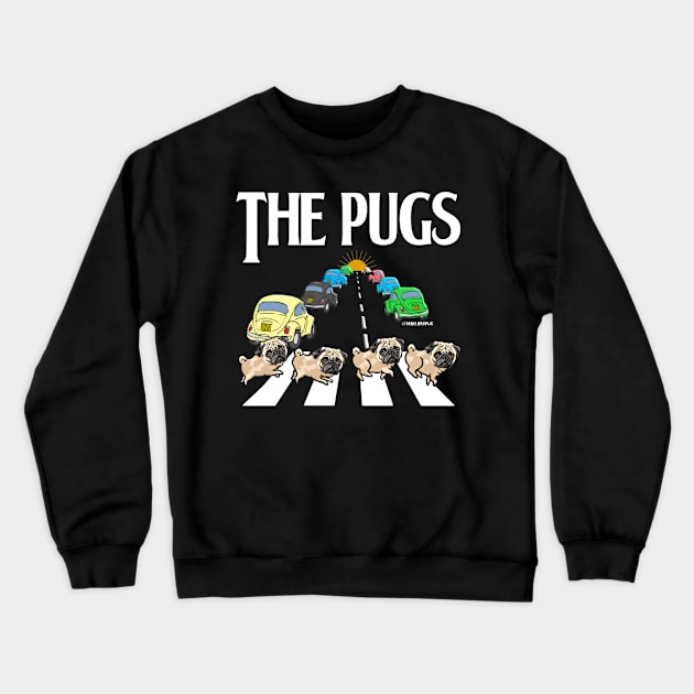 Abbey Pugs Crewneck Sweatshirt by darklordpug